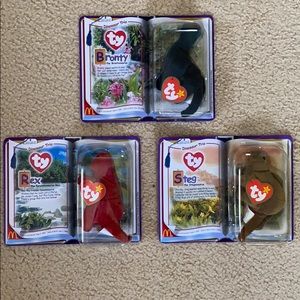 * SOLD * Ty Teenie Beanies Dinosaur Trio